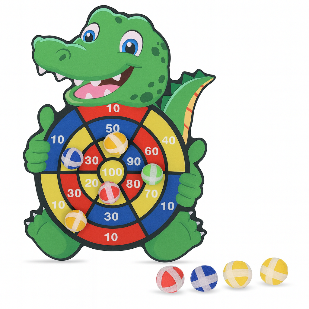 UV TOYS – Crocodile Velcro Dartboard Game for Kids
